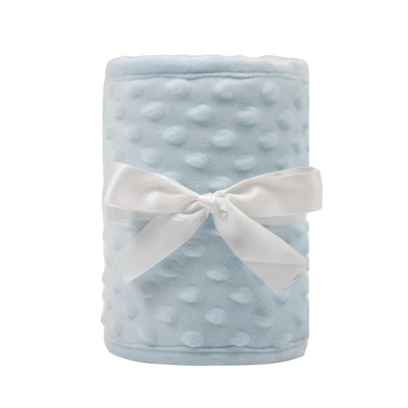 tour de lit bebe bleu rouleaux