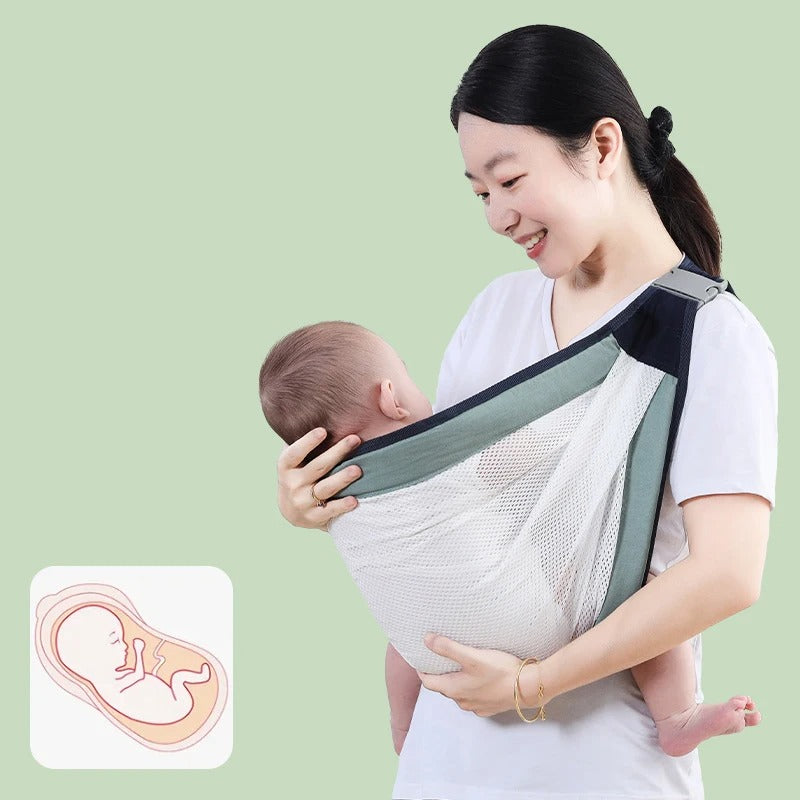 Porte bébé physiologique/Bébéabord™ - Vert